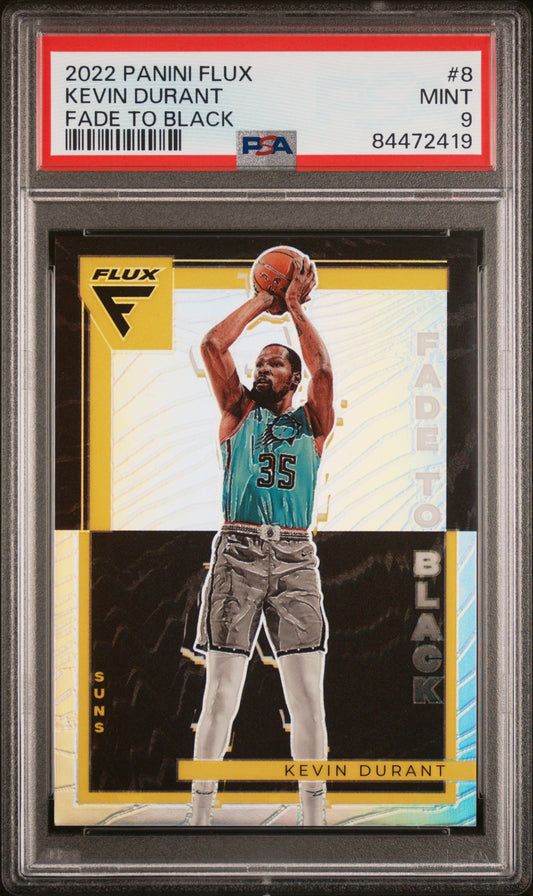 2022 Panini Flux Fade To Black Kevin Durant #8 PSA 9