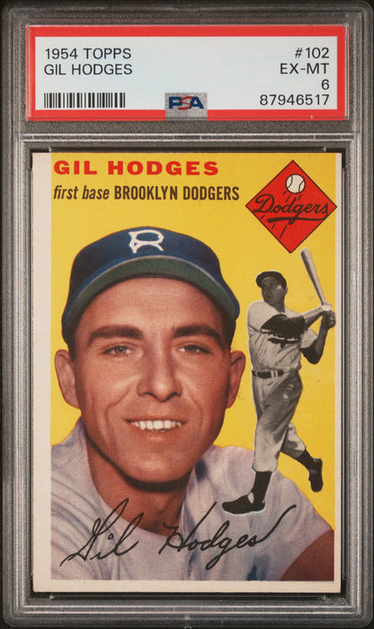 1954 Topps Gil Hodges #102 PSA 6