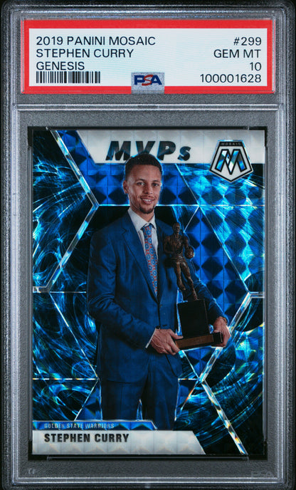 2019 Panini Mosaic Stephen Curry #299 Genesis PSA 10