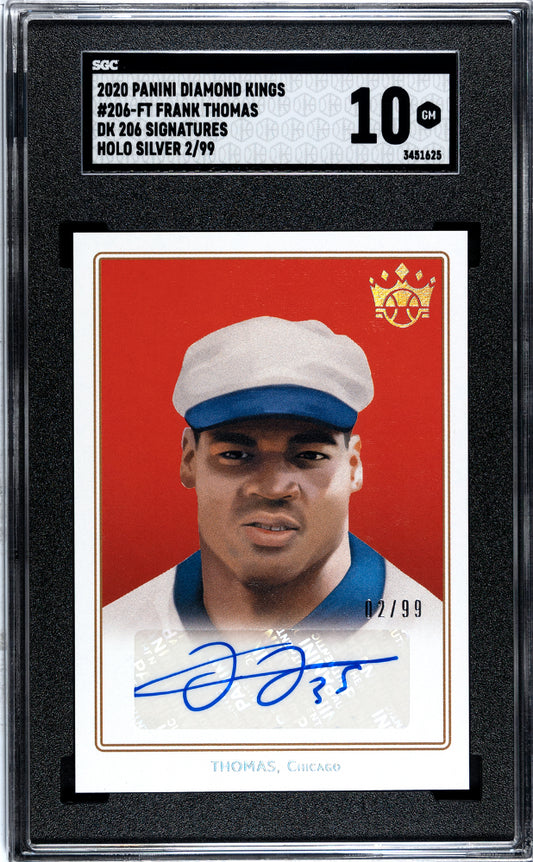 2020 Panini Diamond Kings Frank Thomas #206-FT Holo Silver /99 SGC 10