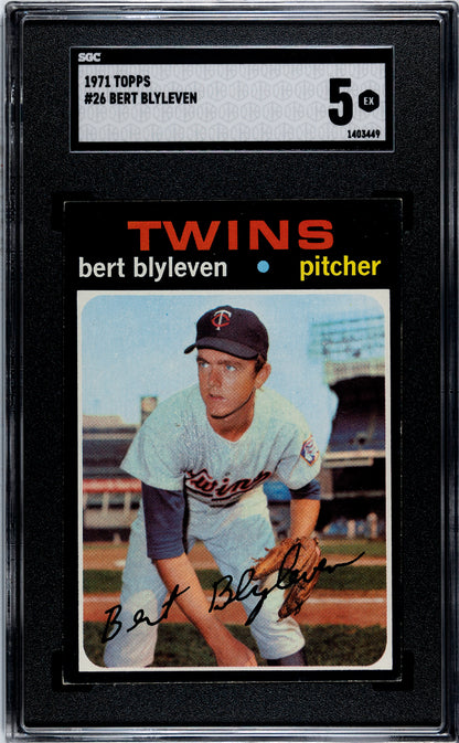 1971 Topps Bert Blyleven #26 SGC 5