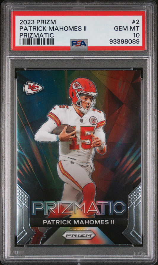 2023 Panini Prizm Patrick Mahomes II #2 Prizmatic PSA 10