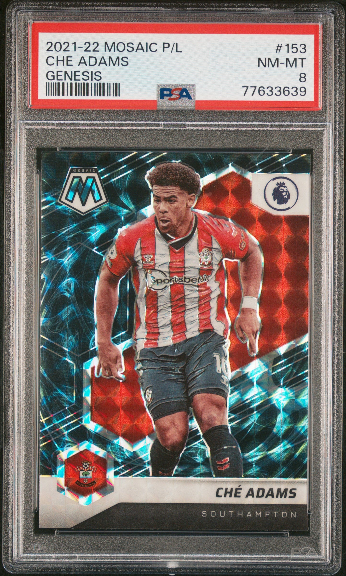 2021 Panini Mosaic Premier League Che Adams #153 Genesis PSA 8