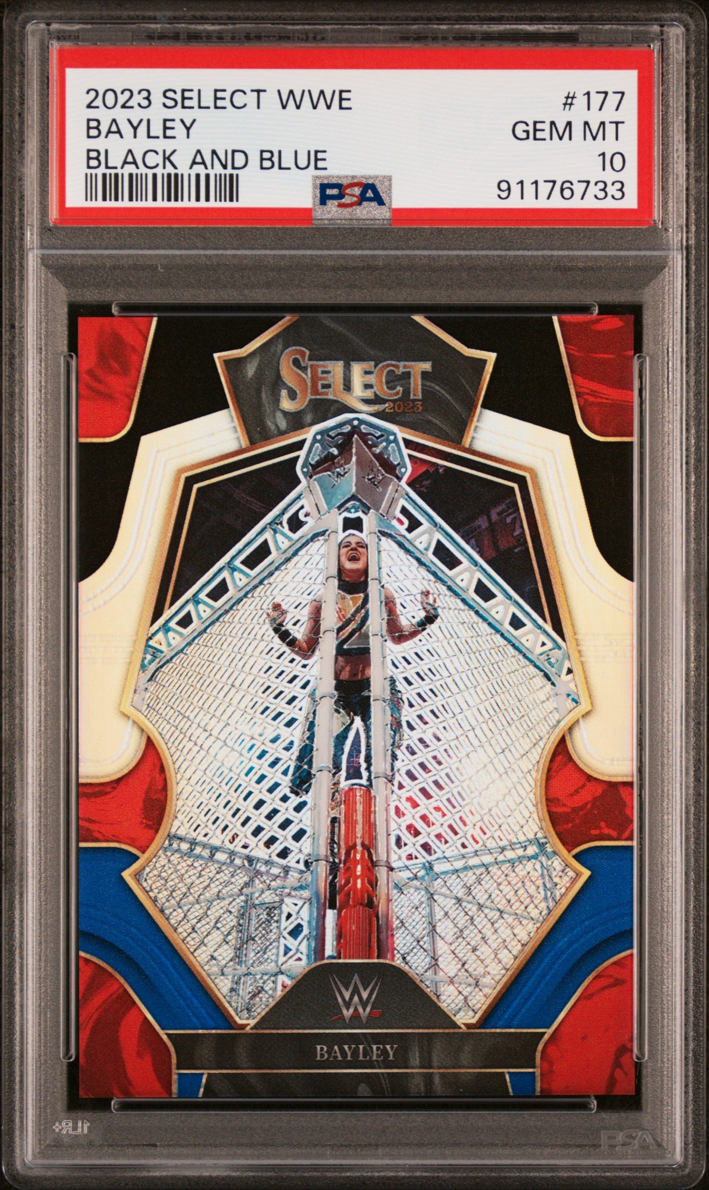 2023 Panini Select WWE Bayley #177 Black And Blue PSA 10