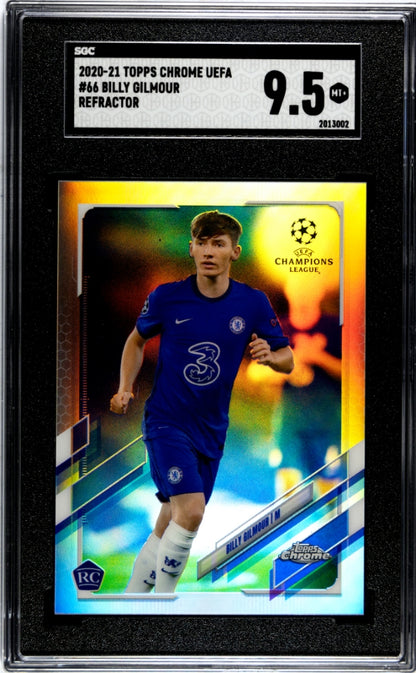 2020-21 Topps Chrome Uefa Billy Gilmour #66 Refractor SGC 9.5