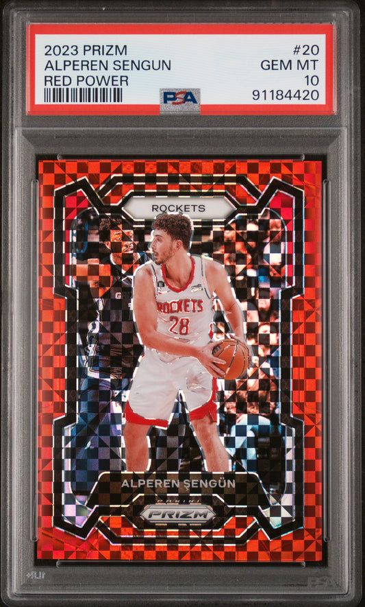 2023 Panini Prizm Alperen Sengun #20 Red Power /75 PSA 10