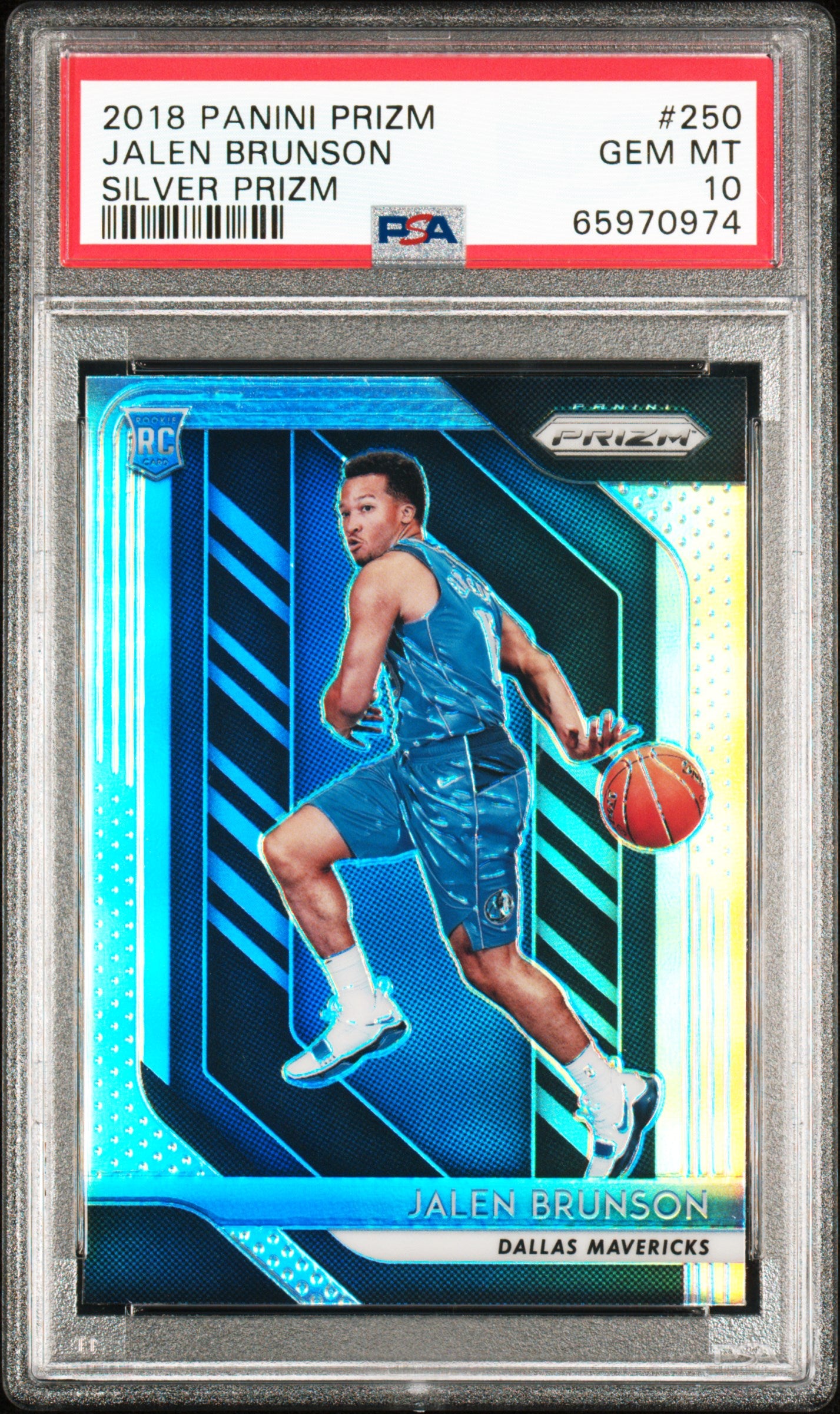 2018 Panini Prizm Jalen Brunson #250 Silver Prizm PSA 10