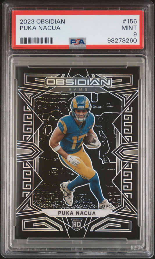 2023 Panini Obsidian Puka Nacua #156 Rookie PSA 9