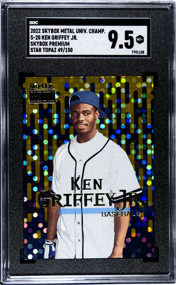 2022 Skybox Metal Universe Champions Ken Griffey JR. Star Topaz /150 SGC 9.5