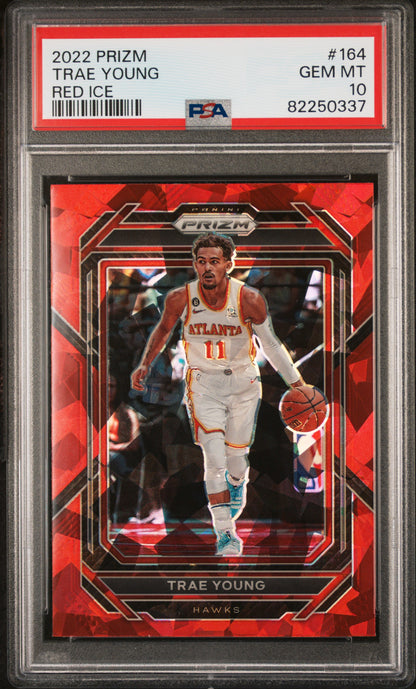 2022 Panini Prizm Trae Young #164 Red Ice PSA 10