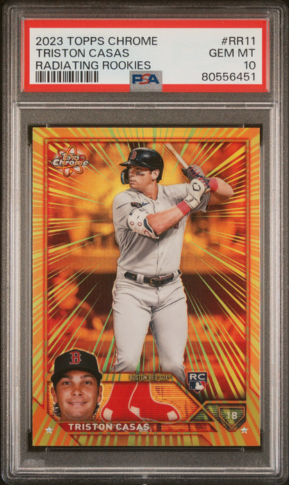 2023 Topps Chrome Radiating Rookies Triston Casas #RR11 PSA 10