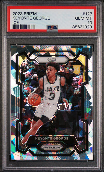 2023 Panini Prizm Keyonte George #127 Ice PSA 10