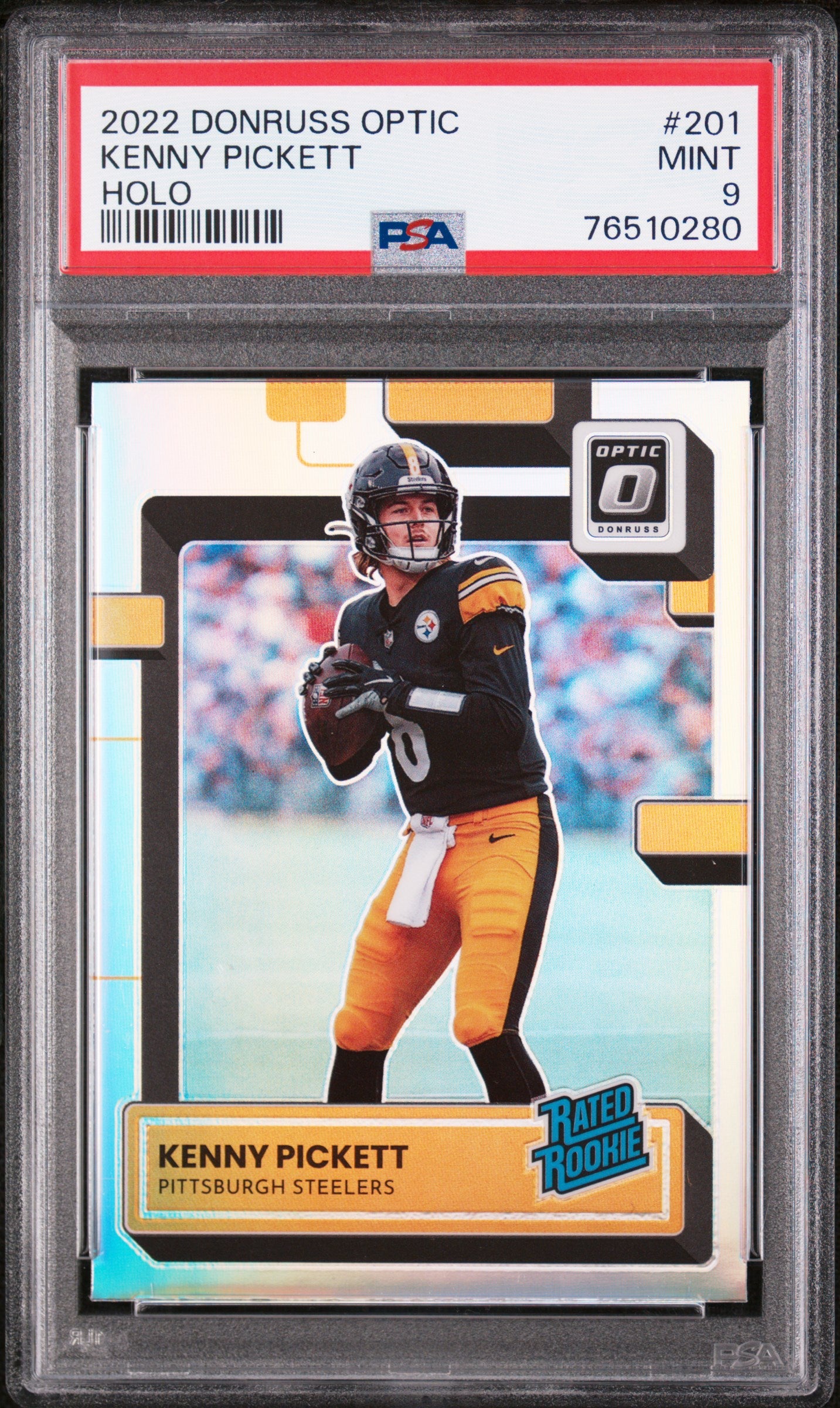 2022 Panini Donruss Optic Kenny Pickett #201 Holo PSA 9