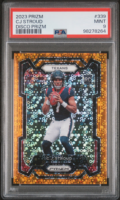 2023 Panini Prizm CJ Stroud #339 Disco Prizm Rookie PSA 9