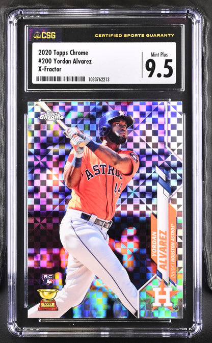 2020 Chrome Yordan Alvarez #200 X-Fractor CGC 9.5