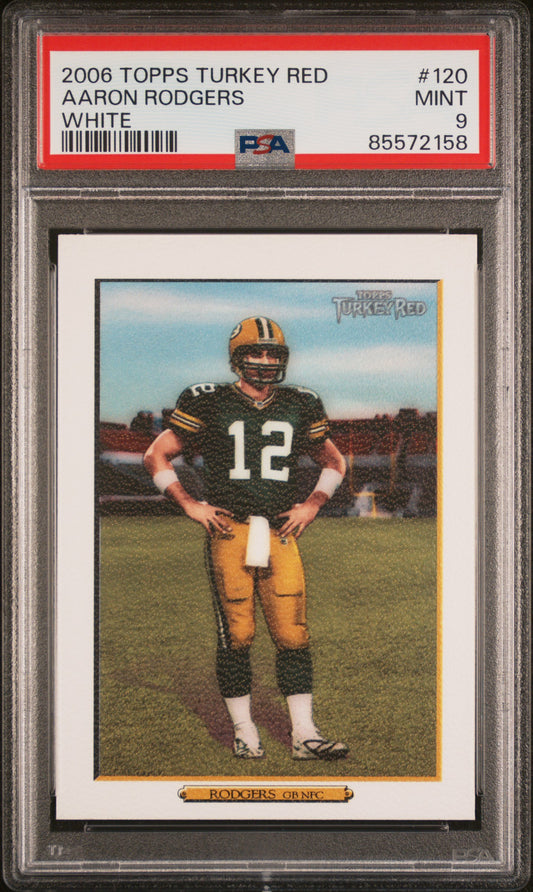 2006 Topps Turkey Red Aaron Rodgers #120 White PSA 9