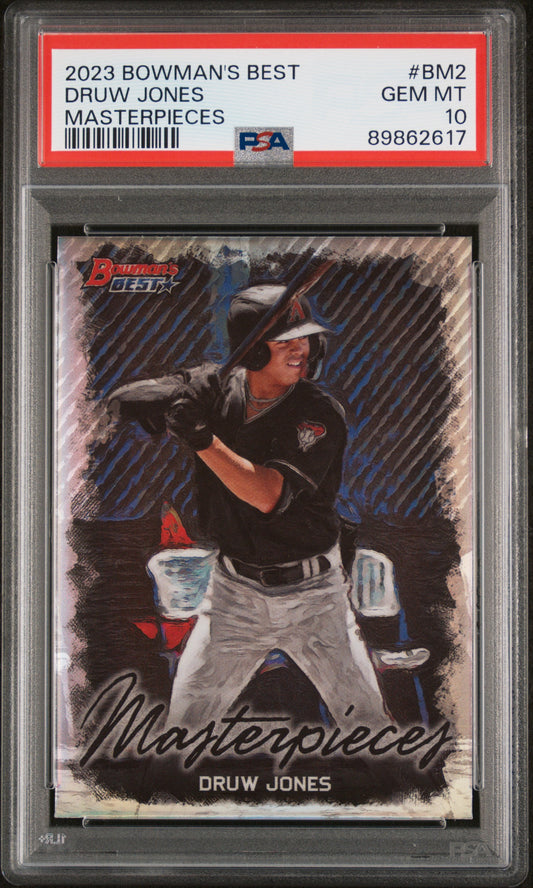 2023 Bowman's Best Bowman Masterpieces Druw Jones #BM2 PSA 10