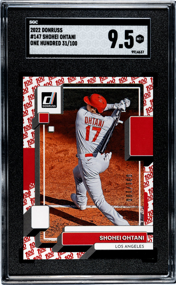 2022 Donruss Shohei Ohtani #147 One Hundred /100 SGC 9.5