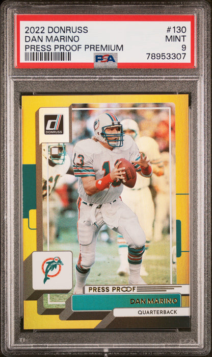 2022 Panini Donruss Dan Marino #130 Press Proof Premium PSA 9