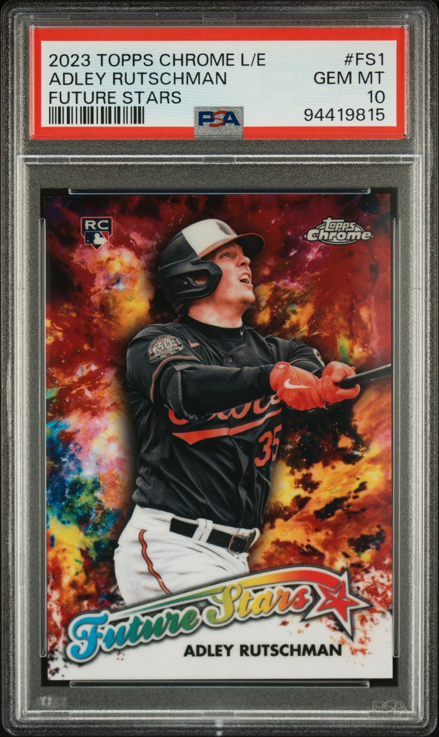 2023 Topps Chrome Logofractor Edition Future Stars Adley Rutschman #FS1 PSA 10