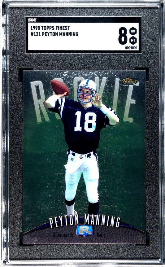 1998 Topps Finest Peyton Manning #121 SGC 8