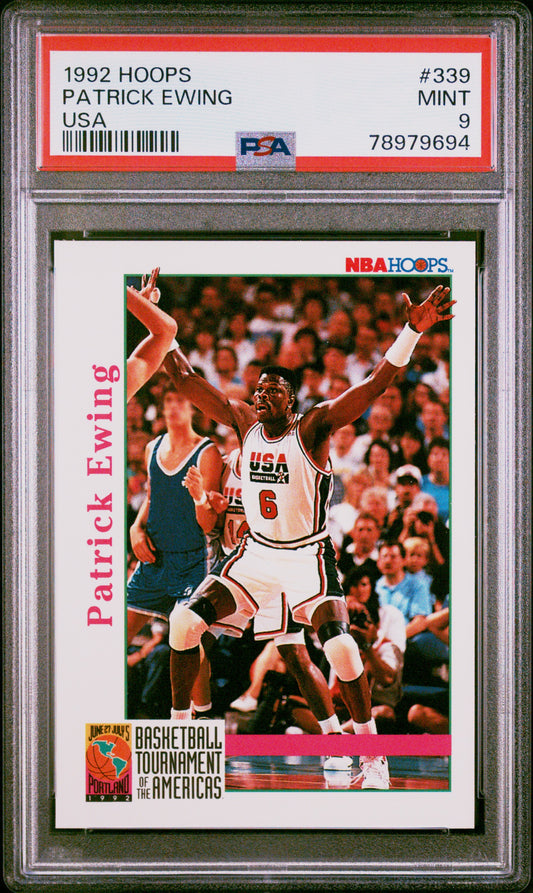 1992 Hoops Patrick Ewing #339 Usa PSA 9