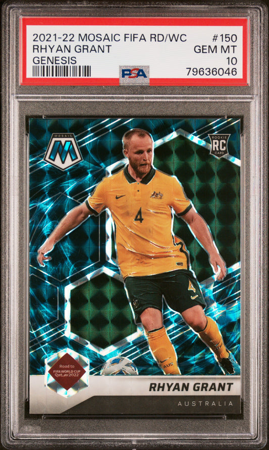 2021-2022 Panini Mosaic FIFA Road To World Cup Rhyan Grant #150 Genesis PSA 10