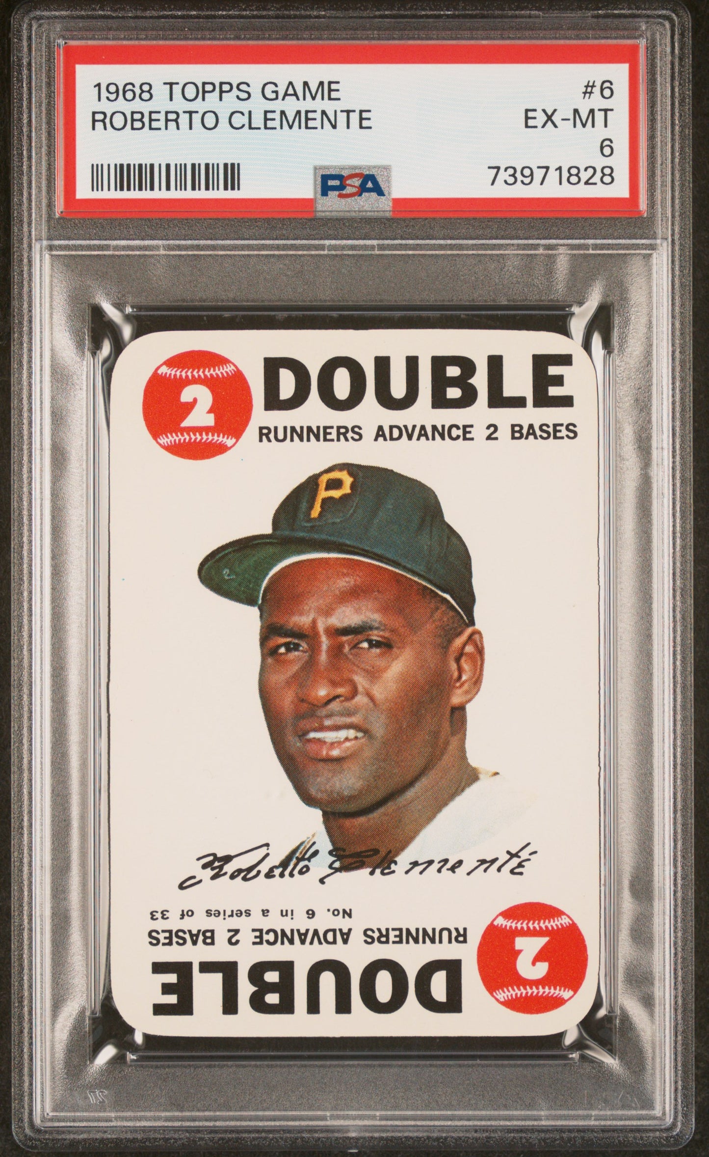 1968 Topps Game Roberto Clemente #6 PSA 6