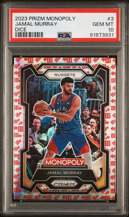 2023 Panini Prizm Monopoly Jamal Murray #3 Dice PSA 10